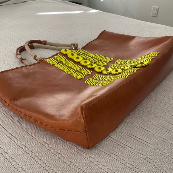 Tory Burch Leather Tote - Picture 2 of 9